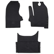 vidaXL Avto preproga 3 pcs Črna Iveco DAILY TPE
