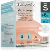 Suavinex Zero Zero bottle teat L heavy flow 6 months+ 2 pieces