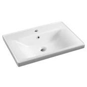 SAVA 70 Keramični umivalnik Vanity Unit, 70x46cm, bela - Bela - 70x46 cm - Aqualine - 24 - Keramika - Pravokotnik - 700 - 165 - 460 - 14