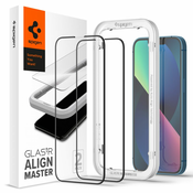 SPIGEN ALM GLASS FC KALJENO STEKLO 2-KOS PAKET ZA iPHONE 13 PRO MAX/ iPHONE 14 PLUS -CRNA
