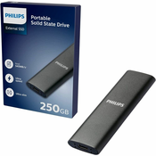 Philips SSD disk eksterni 250GB, ultra speed, space grey