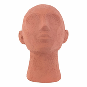 Narancasta dekorativna skulptura u boji terakote PT LIVING Face Art, visina 22,8 cm