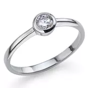 Ženski oliver weber solitaire 925ag zircon prsten sa swarovski kristalom m ( 63255m )