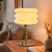 EGLO Namizna svetilka Tortora, bela, steklo, kovina, višina 30 cm, E14 - Dnevna soba/jedilnica - Mladostno bivanje - bela, krom