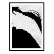 shumee Slikarski plakat 40x50cm Črno-bela Zebra Minimalizem Abstraktno Črno-belo