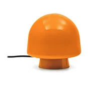 Oranžna namizna svetilka s steklenim senčilom (višina 20 cm) Reig – Kave Home