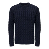 Only & Sons Pulover KICKER, modra