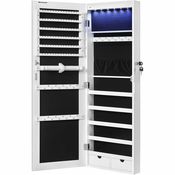 LED držalo za nakit lahko namestite na steno ali vrata 37 x 108 x 9,3 cm | SONGMICS