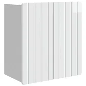 Vidaxl omara za steno Bela visok sijaj 59 x 31 x 64 cm Inženirski les