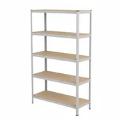Songmics Robusten regal 200x120x60 cm srebrne barve
