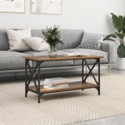vidaXL Klubska miza Star les 80 x 45 x 45.5 cm Konstruiran les