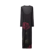 Bershka Večerna obleka temno zelena/bordo/črna