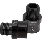 shumee Jekleni adapter distančnik podaljšek za kolesarska pedala 16 mm 2 kosa Toopre