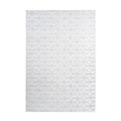 Kayoom PREPROGA Vivica 125 Weiß / Graublau   160/230 cm  taftano siva, bela