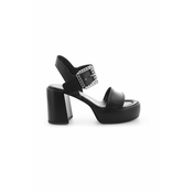 Kožne sandale Kennel & Schmenger Mila boja: crna, 31-62530