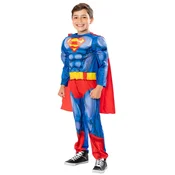 Otroški kostum Superman Rubies s podloženim kombinezonom in ogrinjalom - 98–104 cm