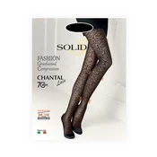 Solidea Chantal Lace Tights 70Den Lace Class A Compression 10 15mmhg 1S Moka
