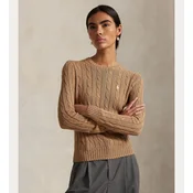 Polo Ralph Lauren za ženske. 211971795002 Rjav pleten pulover (S), Rjava, Priložnostno, Bombaž