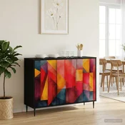 vidaXL Strani šal HEESCH Črni hrast 102 x 33 x 76 cm Inženirski les