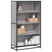 Polica za knjige Siva Sonoma 80,5x35x139 cm Konstruirano drvo