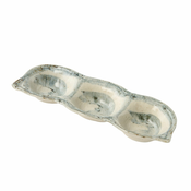 Skleda za omako TRIPLE POD 3 x 40 ml, modra/bela, keramika, MIJ
