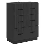 Ormar s ladicama Crna 66 x 34,5 x 87 cm Konstruirano drvo