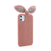 Ovitek Funny Rabbit ears type 2 za Apple iPhone 11, Teracell, roza