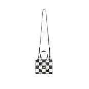 Karl Lagerfeld Nakupovalna torba Karl Lagerfeld Cabas Carré Mini Damier Noir & Blanc črna