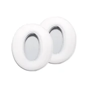 Nadomestne blazinice za ušesa za Sennheiser HD300, 300BT, 4.50BTNC, Spominska pena + PU usnje, Bele, 1 par