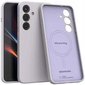 shumee Silikonska magnetna zaščita SC za Galaxy S25 svetlo vijolična