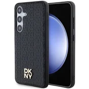 DKNY Etui DKNY Leather Pattern Metal Logo MagSafe za Samsung Galaxy S24 - črno