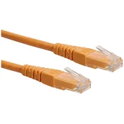 ROLINE Roline 21.15.0921 RJ45 omrežni kabel\, Patch kabel CAT 6 U/UTP 1.50 m oranžna 1 kos, (20420954)