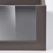 KOMPLEMENT Fioka sa staklenim frontom, tamnosiva, 75x58 cm