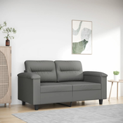 vidaXL Dvosed temno siv 120 cm tkanina iz mikrovlaken