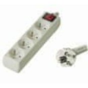 PremiumCord white 7 m extension cord 230V, 4 drawers + switch