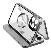 Magnetni Full-Body ovitek s steklom Stronghold MagLock - titanium silver