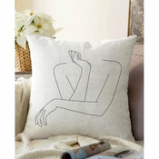 Prevleka za vzglavnik iz mešanice bombaža Minimalist Cushion Covers Pose, 55 x 55 cm