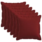 Vidaxl Prevleka za blazino 6 kos HOUTEN Vinorodna rdeča 45 x 45 cm