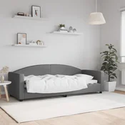 shumee vidaXL Kavč z ležiščem temno siv 80x200 cm prevleka iz blaga
