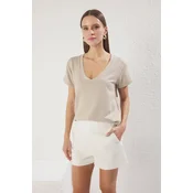 Trendyol Milla Ženska majica TWOSS25TS00196, Bež