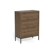 Komoda Norsica 1049 (Temen hrast) Temen hrast, Črna, S predali, 110x80x40cm