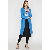 Koton Womens Blue Pocket Detailed Coat