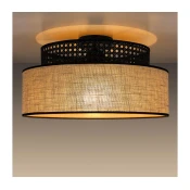 Plafonsko svetlo BOHO 1xE27/60W/230V precnik 40 cm crna/ratan