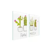 shumee STEKLENA ZAŠČITNA PLOŠČA ZA ŠTEDILNIK 75x52 CACTUS
