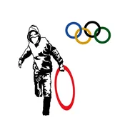 Wallity Zidna dekoracija Banksy 7, 62x61cm