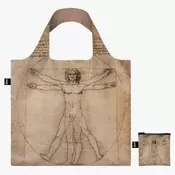 LOQI zložljiva vrečka Leonardo Da Vinci, The Vitruvian Man, recycled