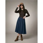 Sinsay - Rebrasta bluza s dugim rukavima - tamno braon