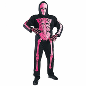 Widmann Pustni Kostum Neon Skeleton Roza, 128