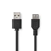 USB 2.0 Kabel | USB A m – USB A ž | 2.0 m | Crni | NEDIS
