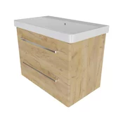 KOPALNIŠKA OMARICA Z UMIVALNIKOM LINEA GOLD OAK 80cm | Topdom